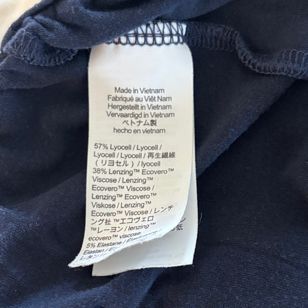 J. Crew Eco Dreamiest Pajama Set Navy Long Sleeve Top Pants Women’s Size Small - Picture 6 of 8